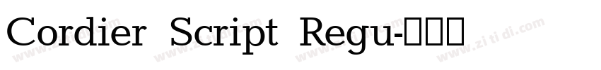 Cordier Script Regu字体转换